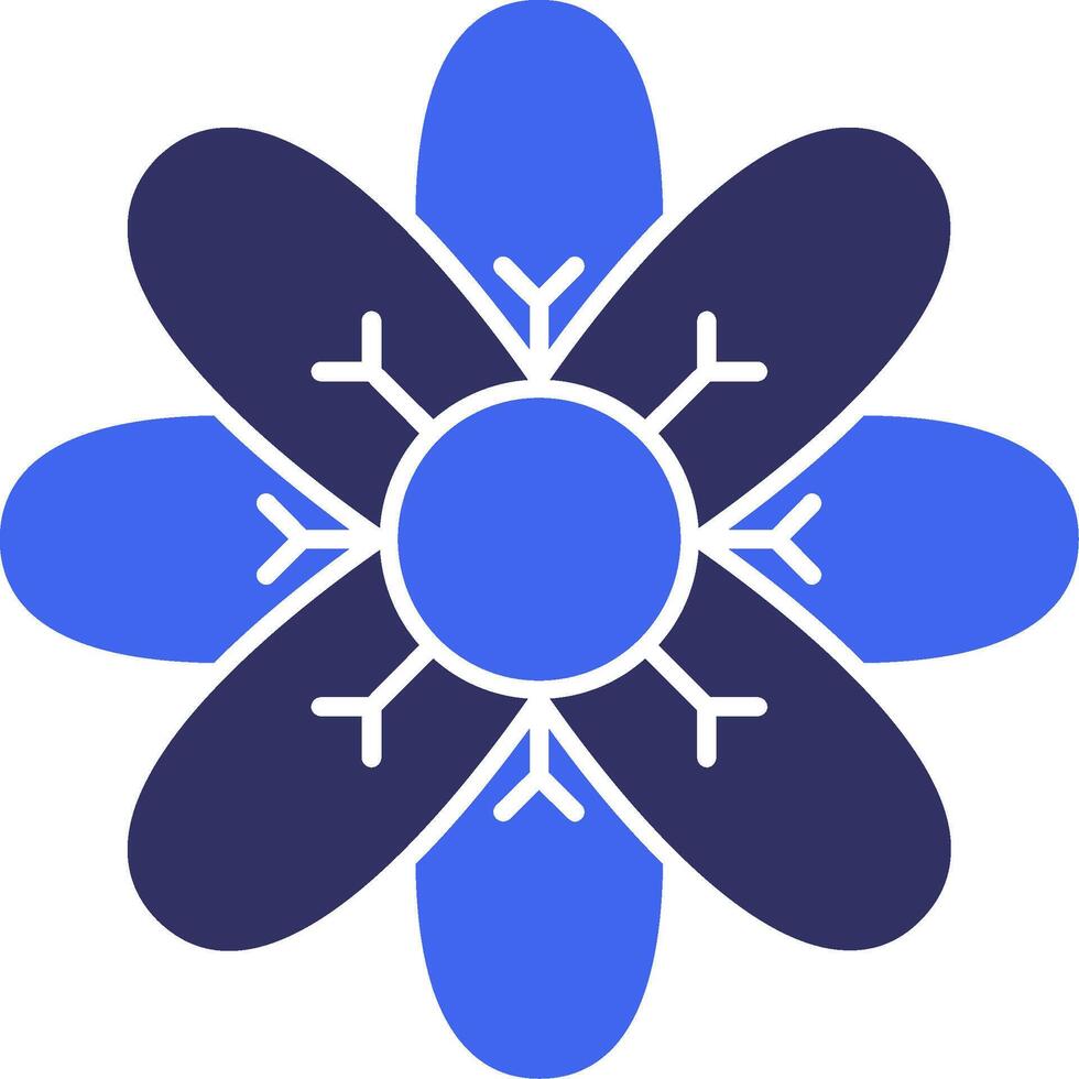 Lotus Flower Solid Two Color Icon vector