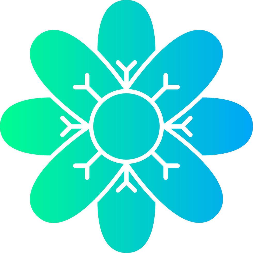Lotus Flower Solid Multi Gradient Icon vector