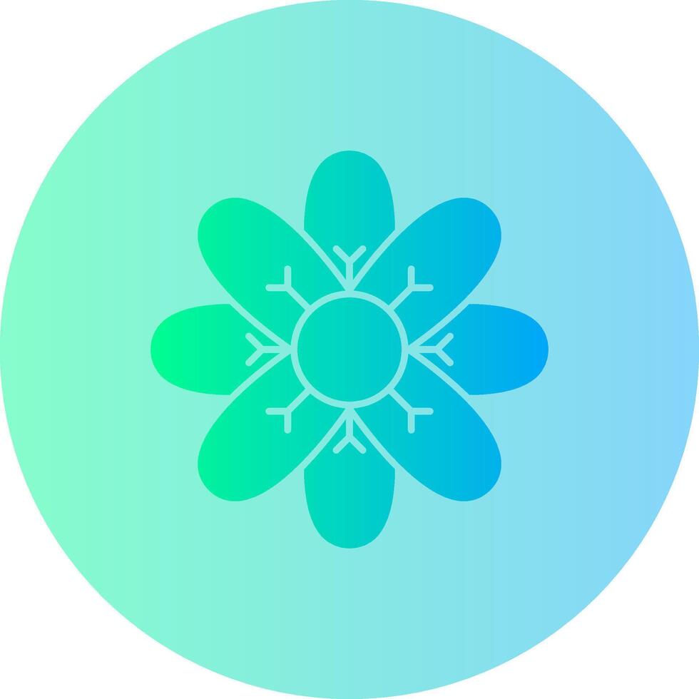 Lotus Flower Gradient Circle Icon vector