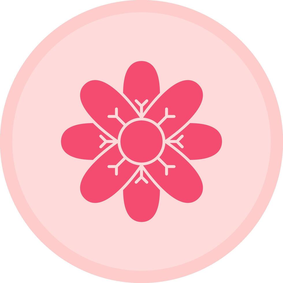 Lotus Flower Multicolor Circle Icon vector