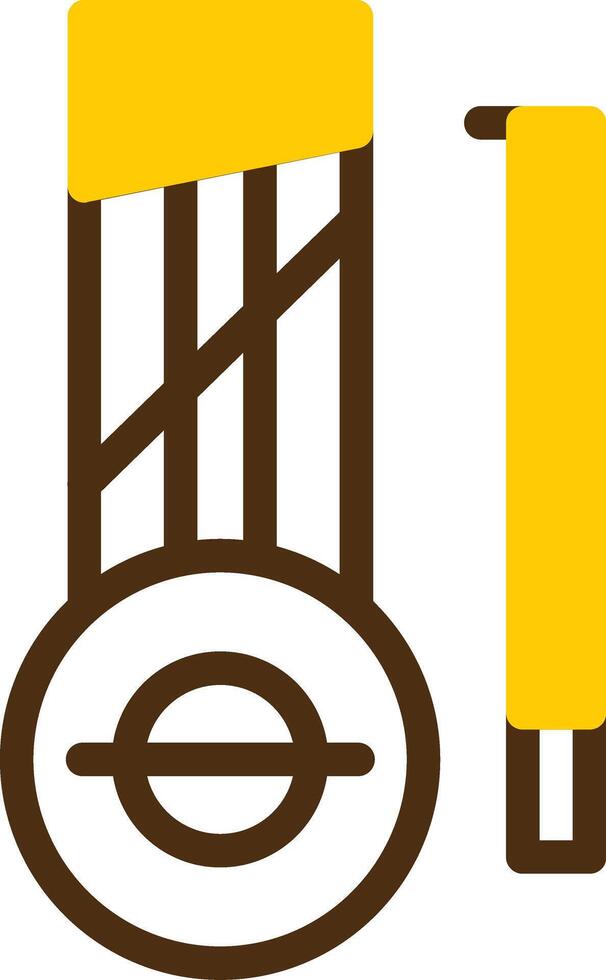 Guzheng Yellow Lieanr Circle Icon vector