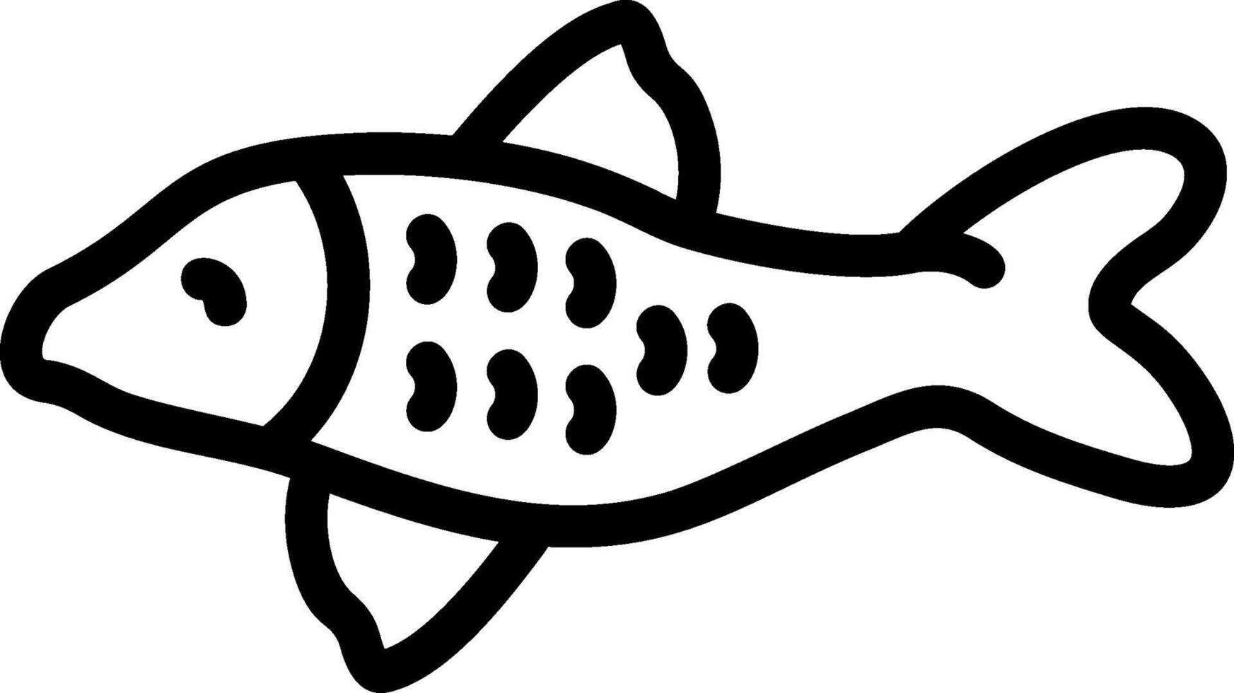 Koi Fish Line Icon vector