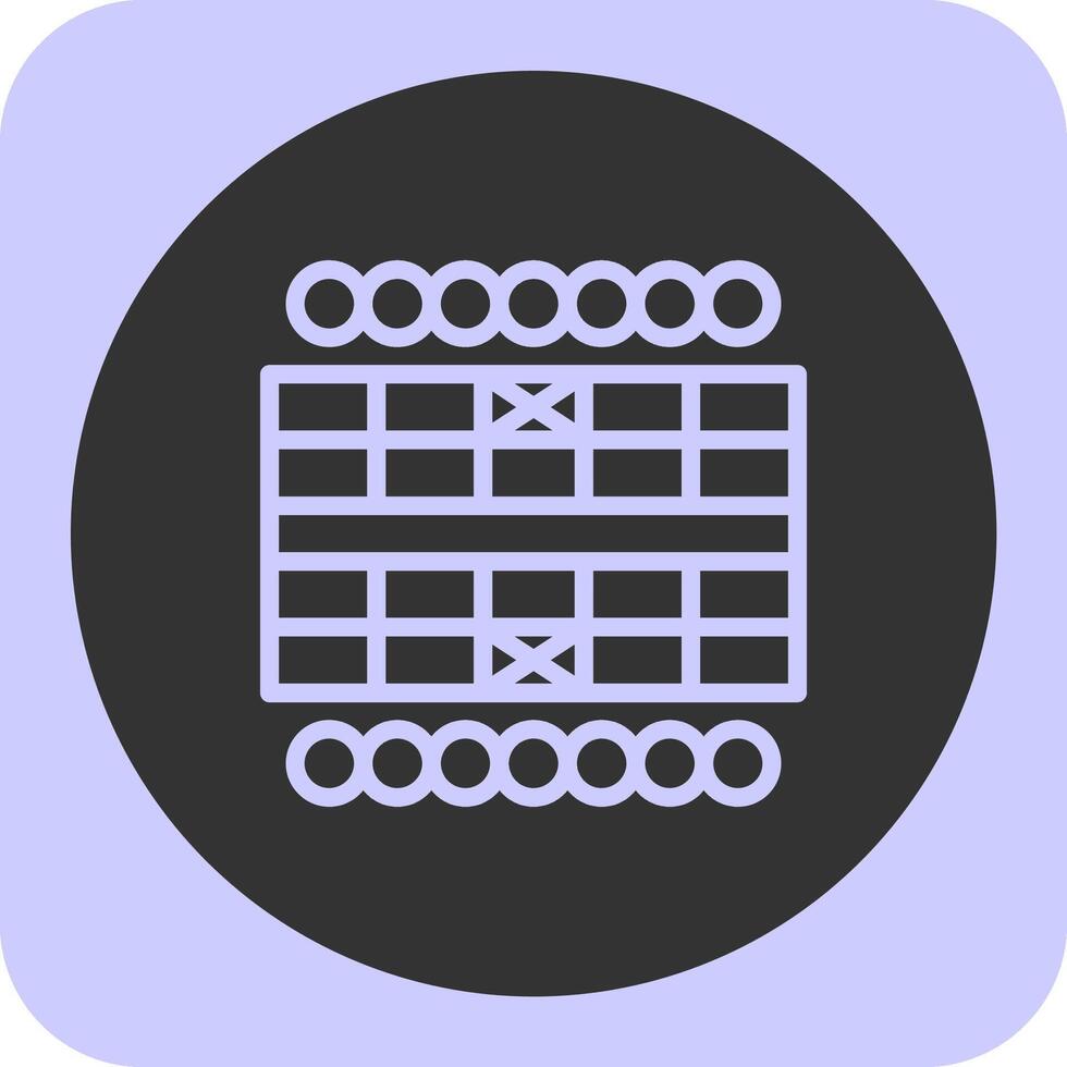 Chinese Chess Linear Round Icon vector
