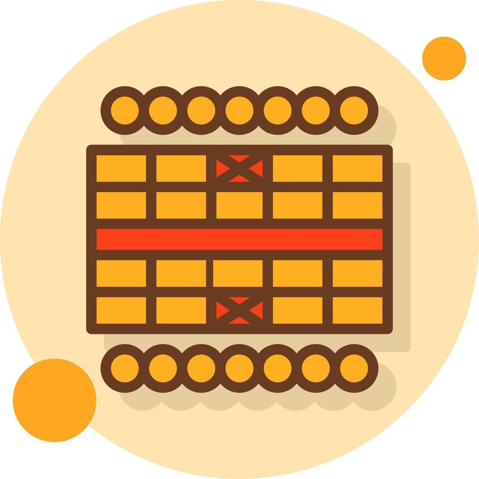 Chinese Chess Filled Shadow Cirlce Icon vector