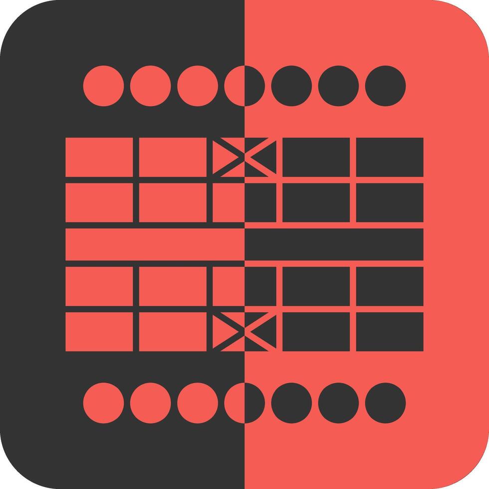 chino ajedrez rojo inverso icono vector