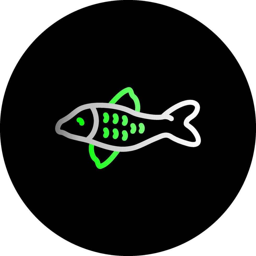 koi pescado doble degradado circulo icono vector