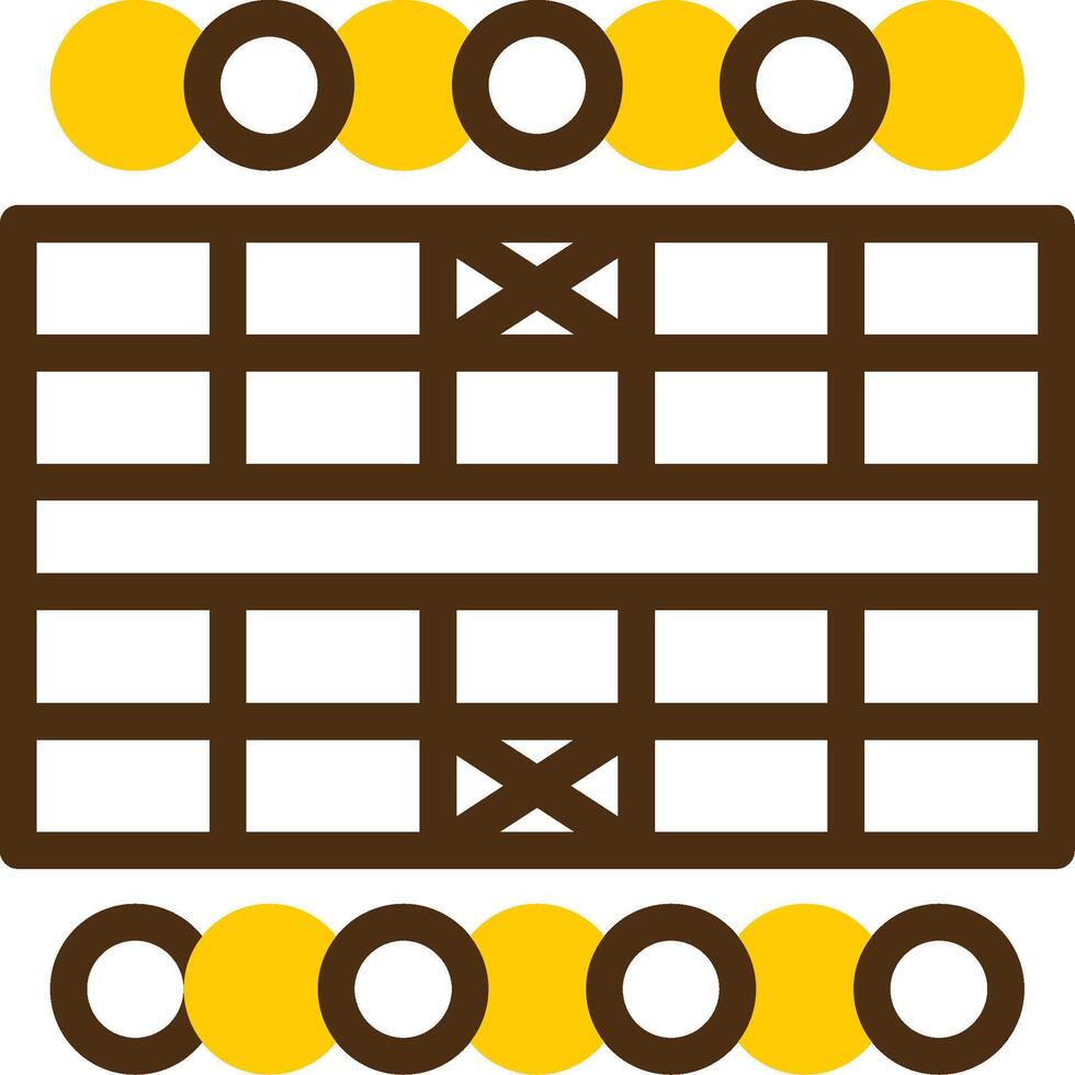 Chinese Chess Yellow Lieanr Circle Icon vector