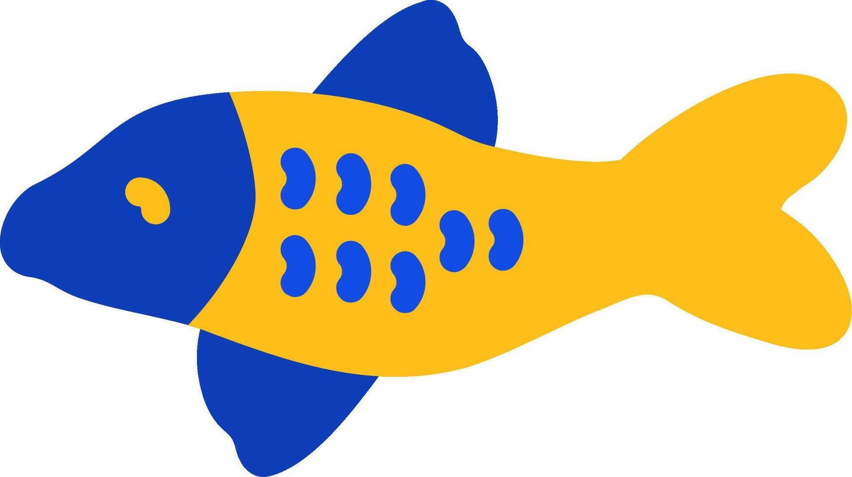 koi pescado plano dos color icono vector