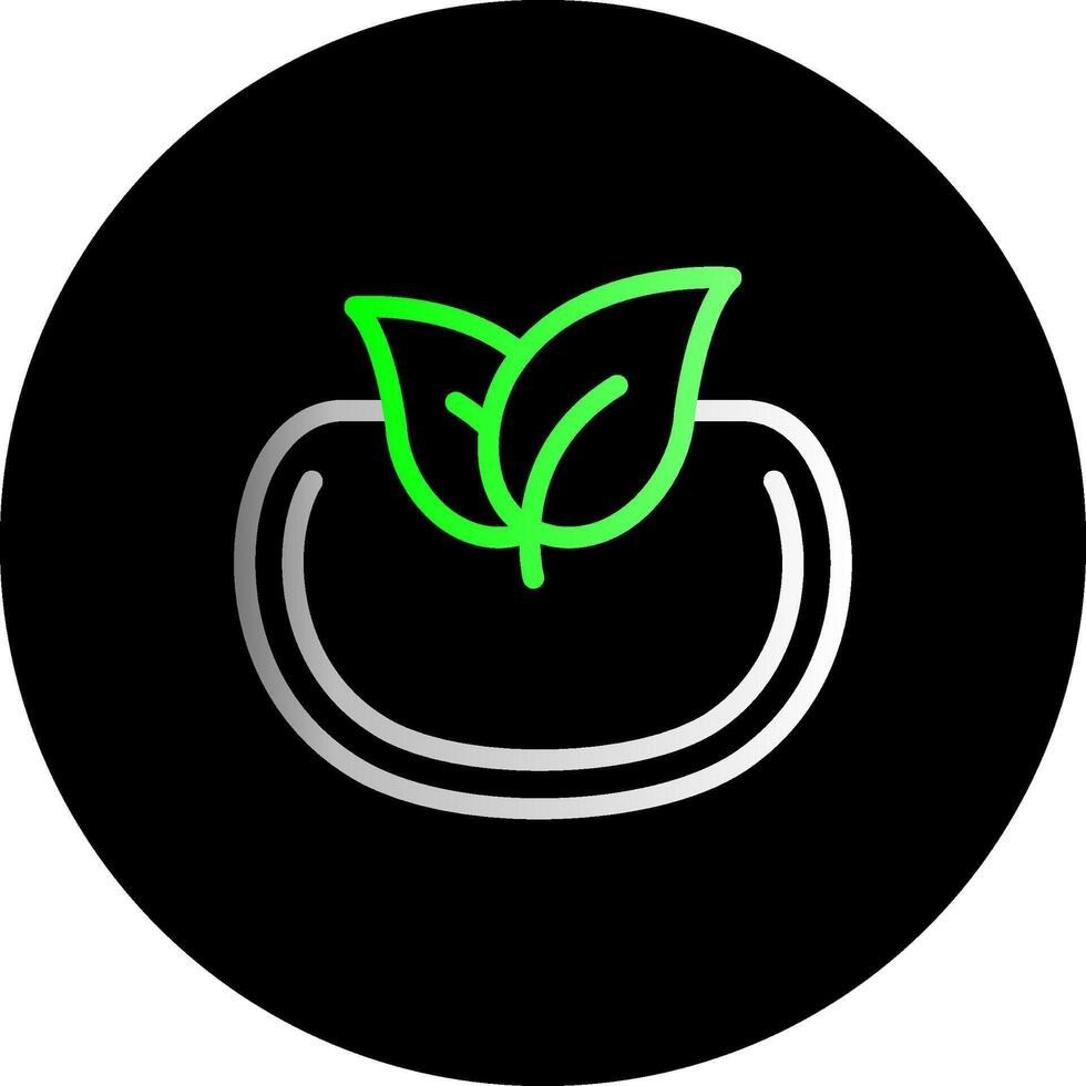 Tea Leaves Dual Gradient Circle Icon vector