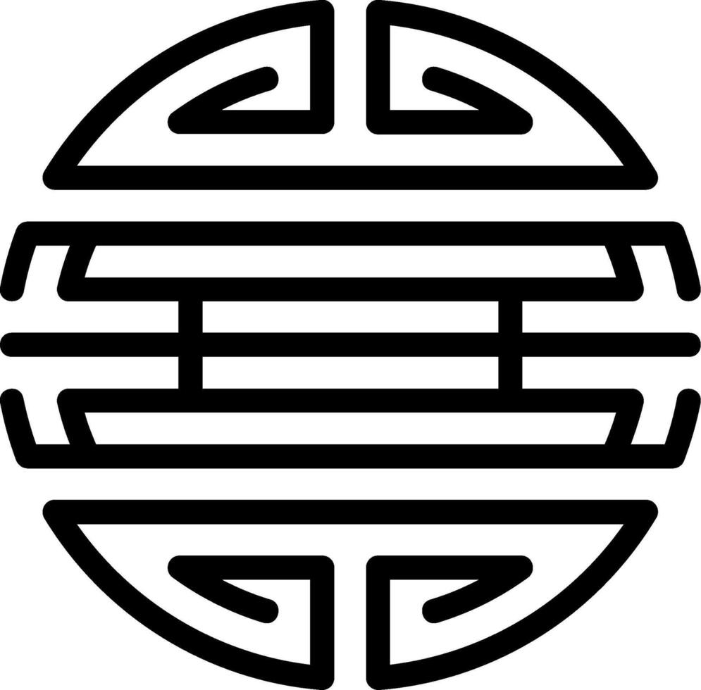 Shou Character Line Icon vector