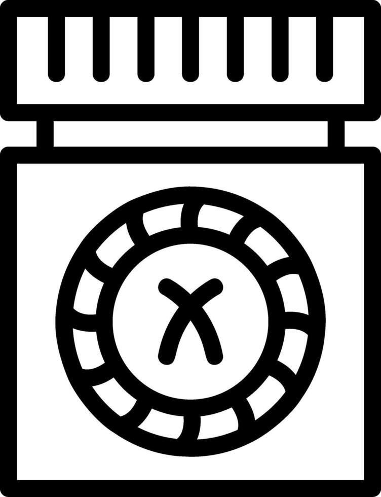 Pineapple Tart Line Icon vector