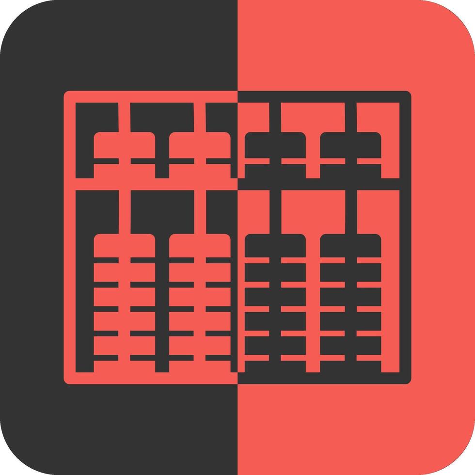 Abacus Red Inverse Icon vector