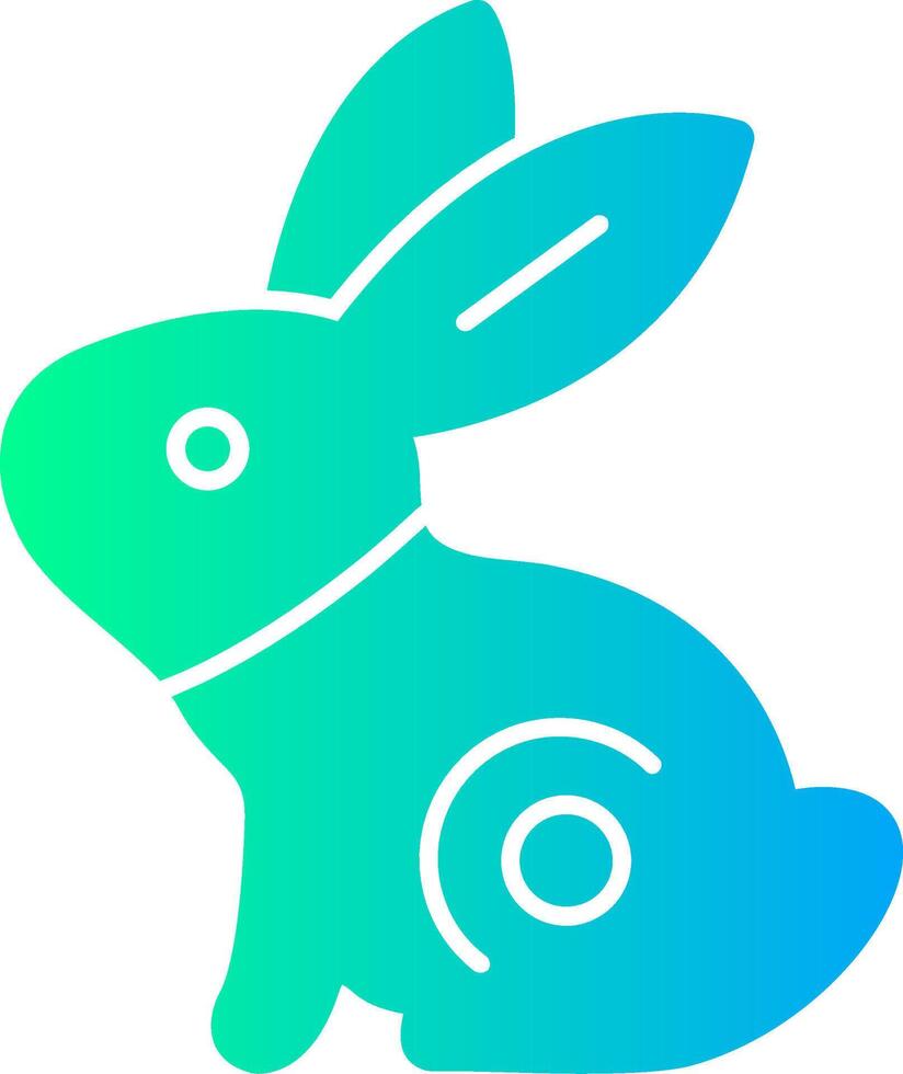 Jade Rabbit Solid Multi Gradient Icon vector