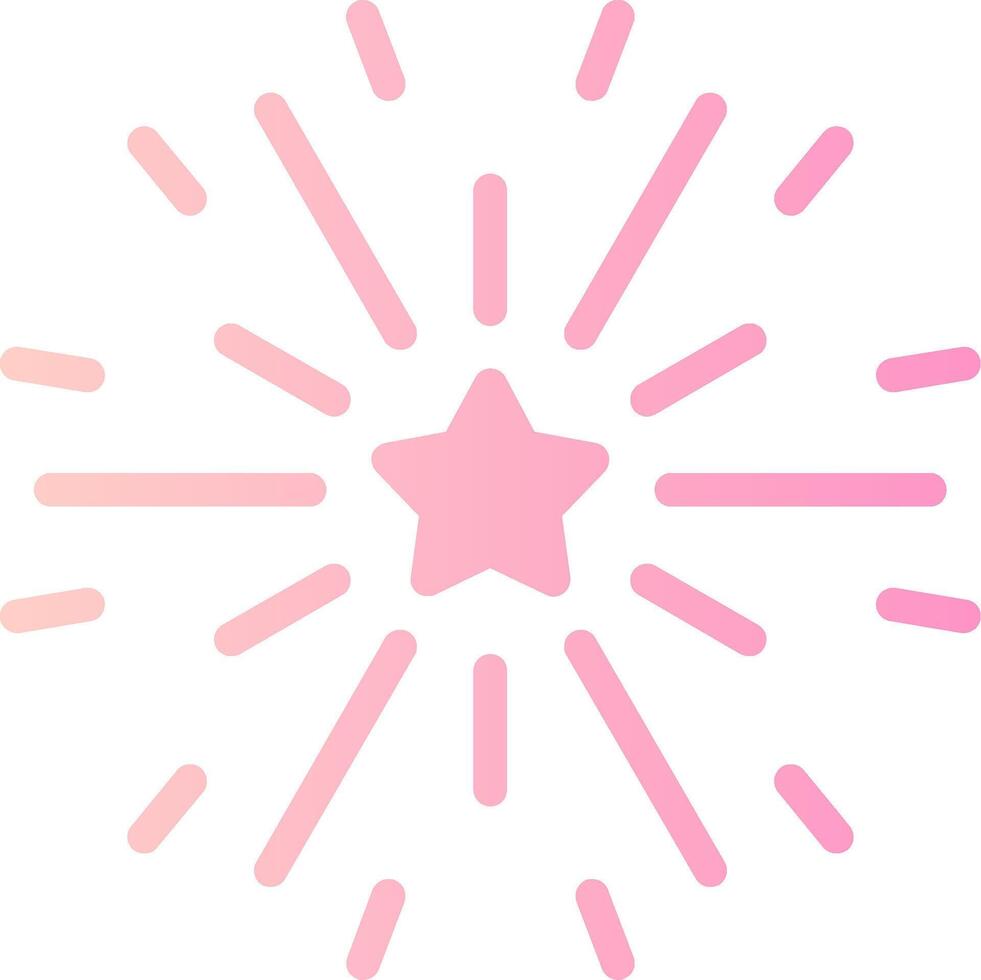 Firework Solid Multi Gradient Icon vector