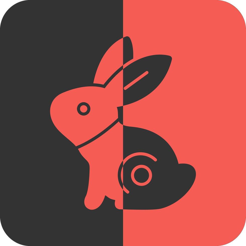 Jade Rabbit Red Inverse Icon vector