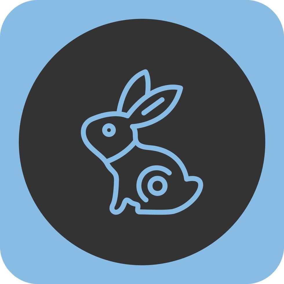 Jade Rabbit Linear Round Icon vector