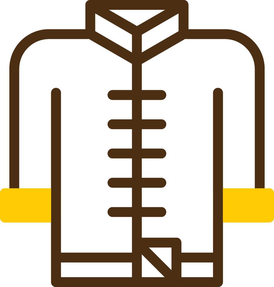 Tang Suit Yellow Lieanr Circle Icon vector