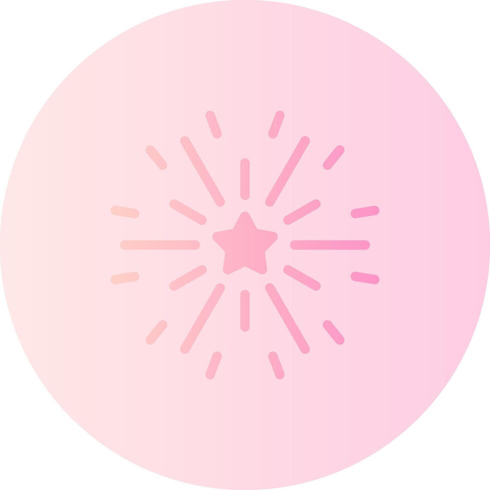 Firework Gradient Circle Icon vector