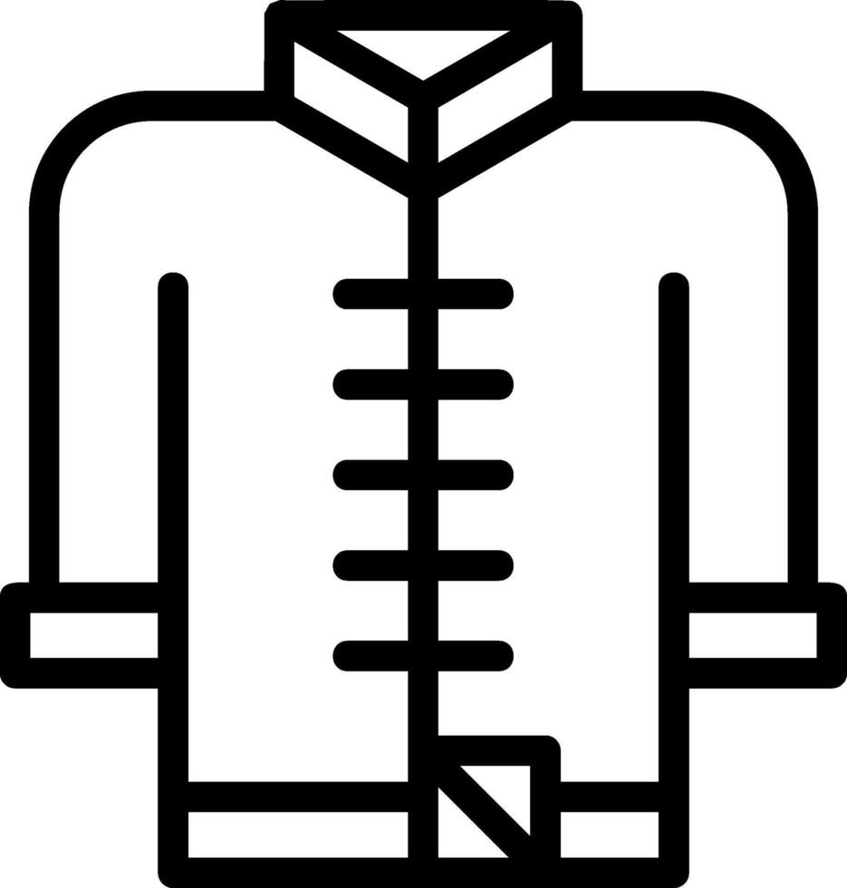 Tang Suit Line Icon vector