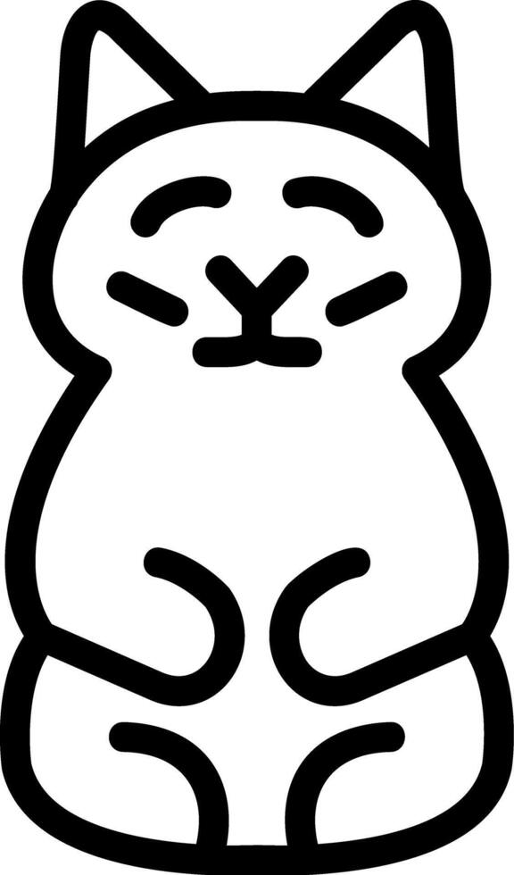 Prosperity Cat Line Icon vector