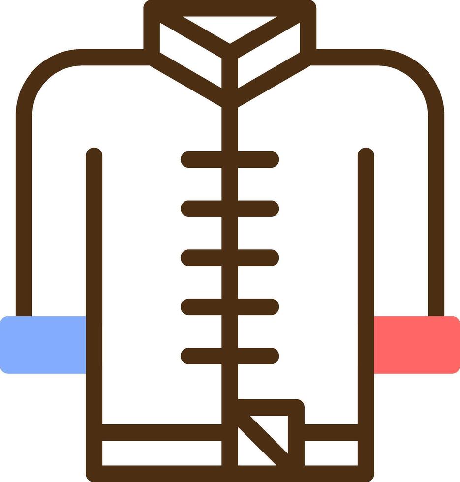 Tang Suit Color Filled Icon vector