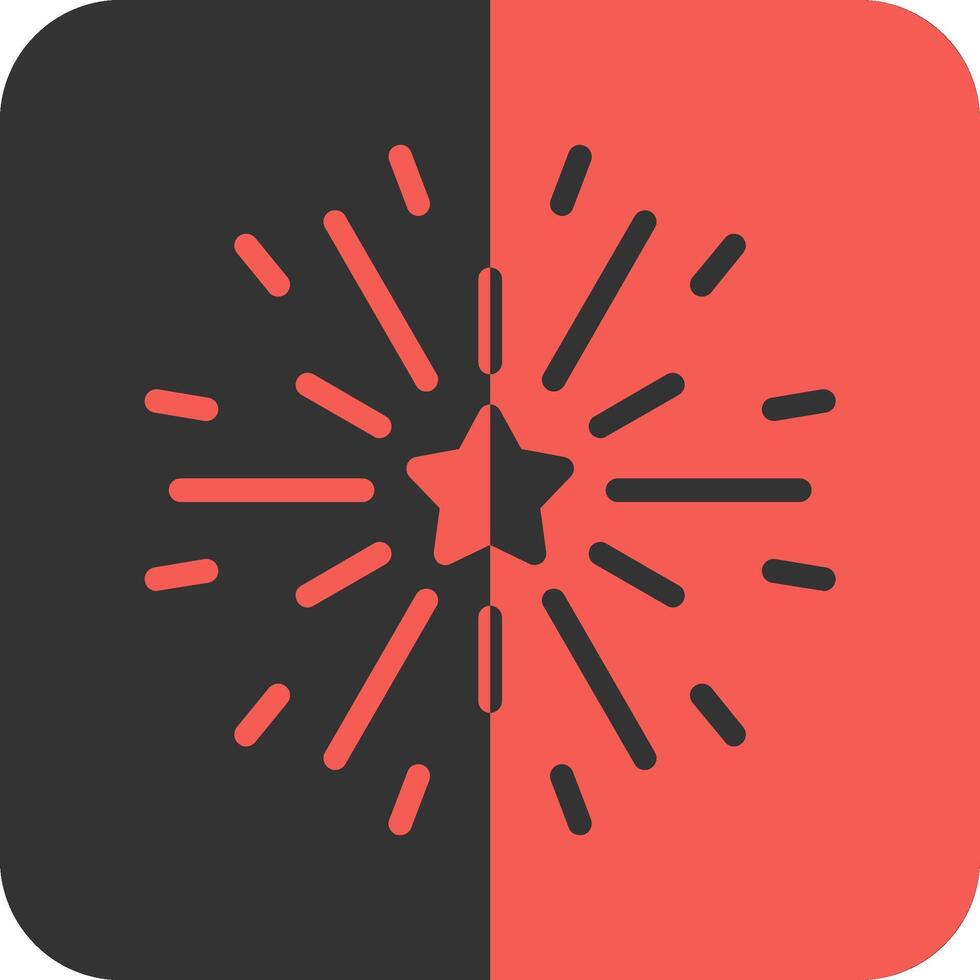 Firework Red Inverse Icon vector