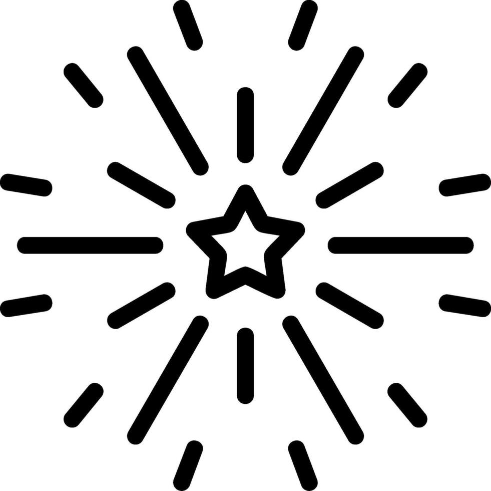 Firework Line Icon vector