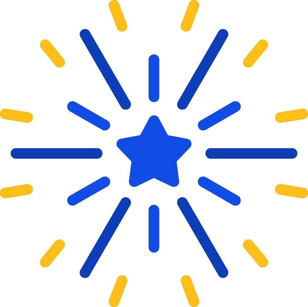 Firework Flat Two color Icon vector