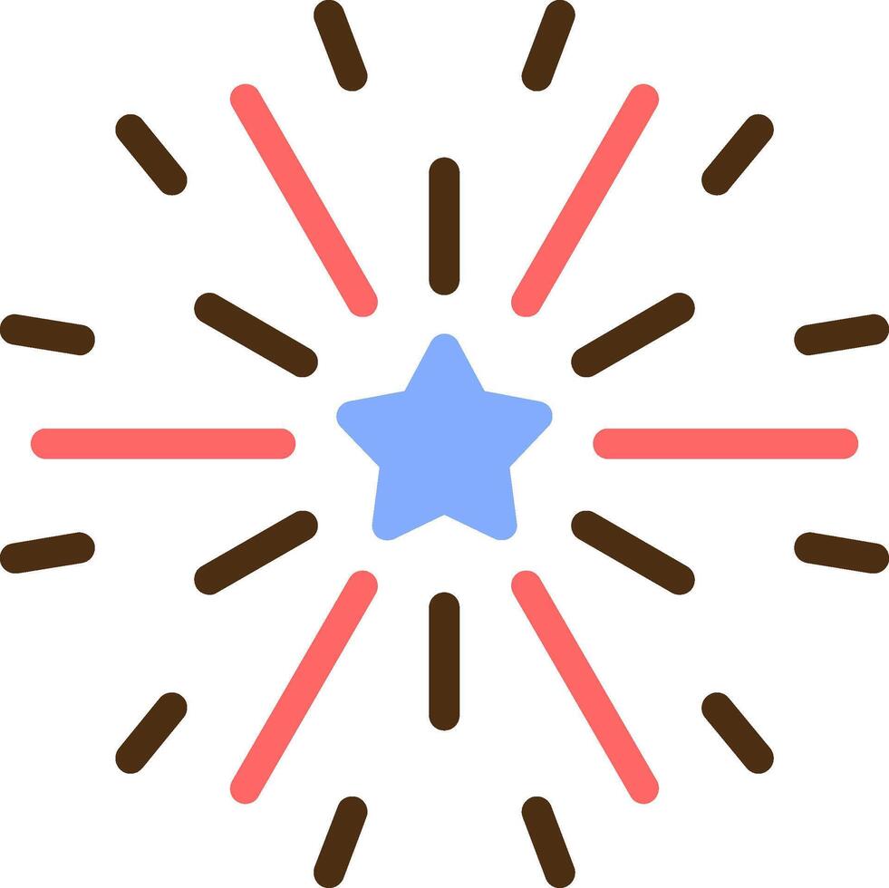 Firework Color Filled Icon vector