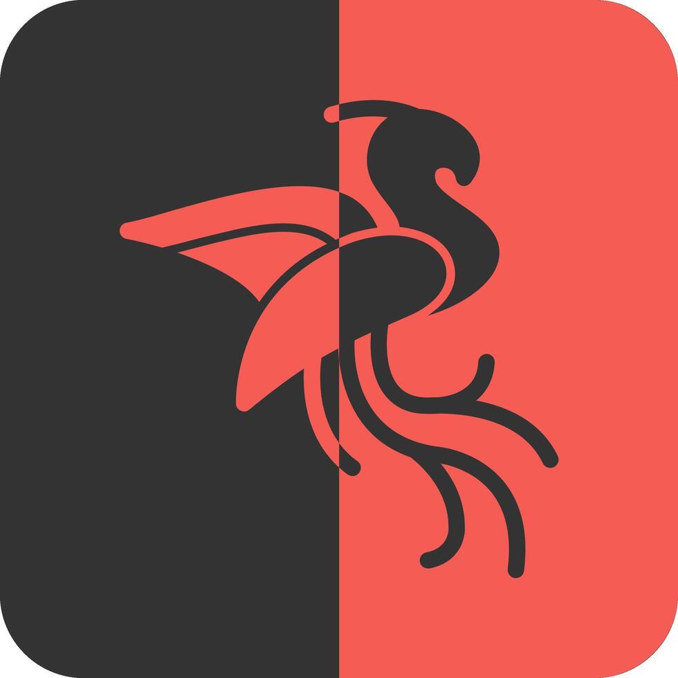 Phoenix Red Inverse Icon vector