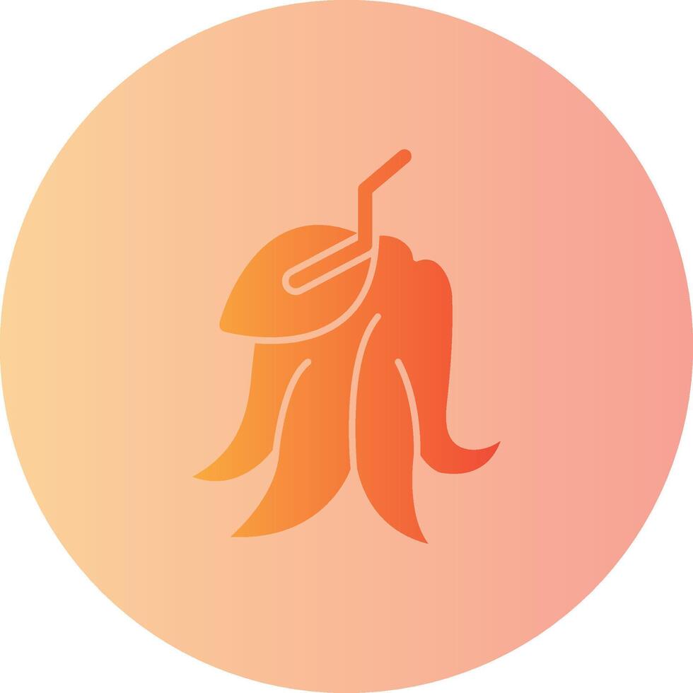 Buddhas Hand Citron Gradient Circle Icon vector