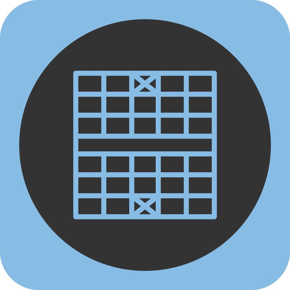 Chess Board Linear Round Icon vector