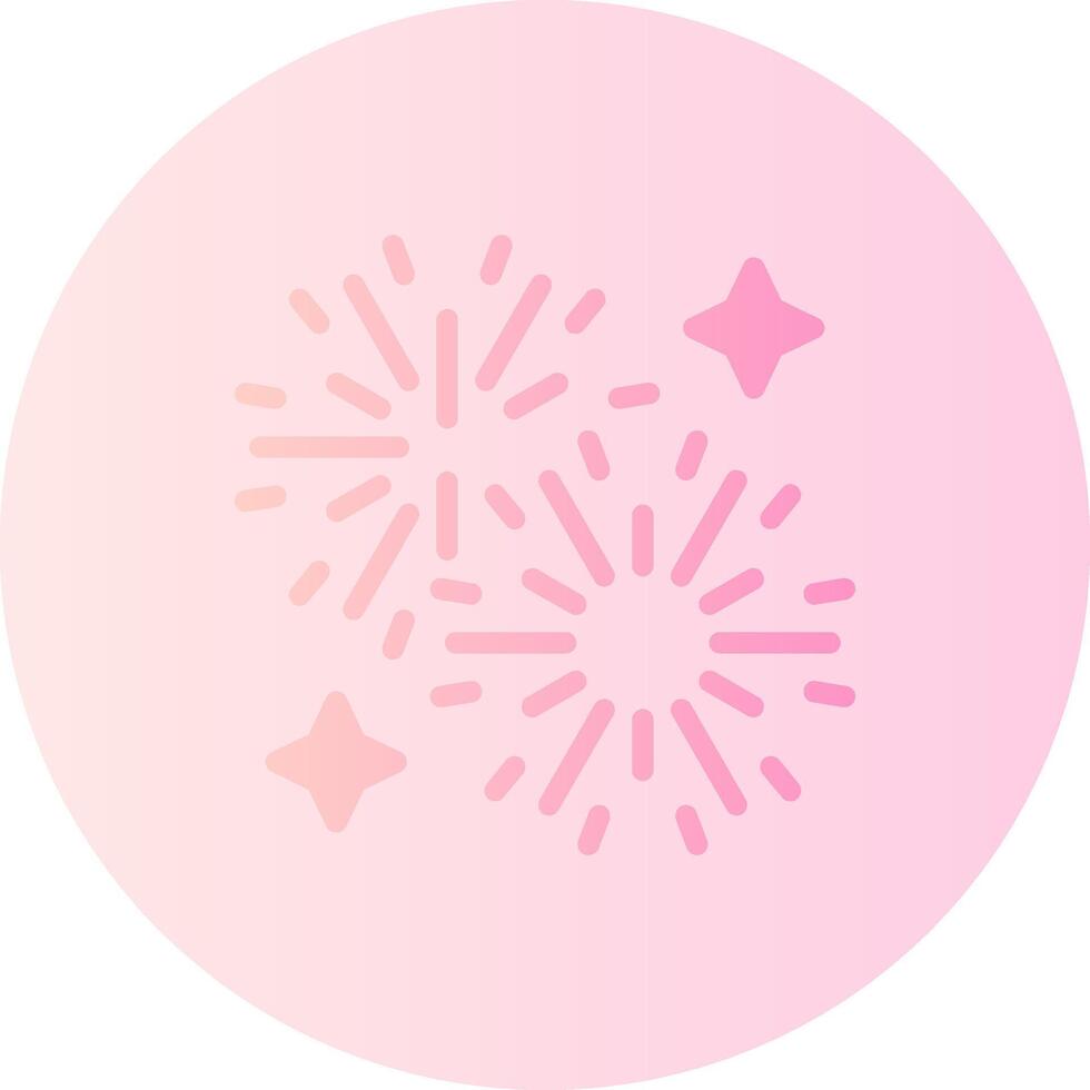 Firework Display Gradient Circle Icon vector