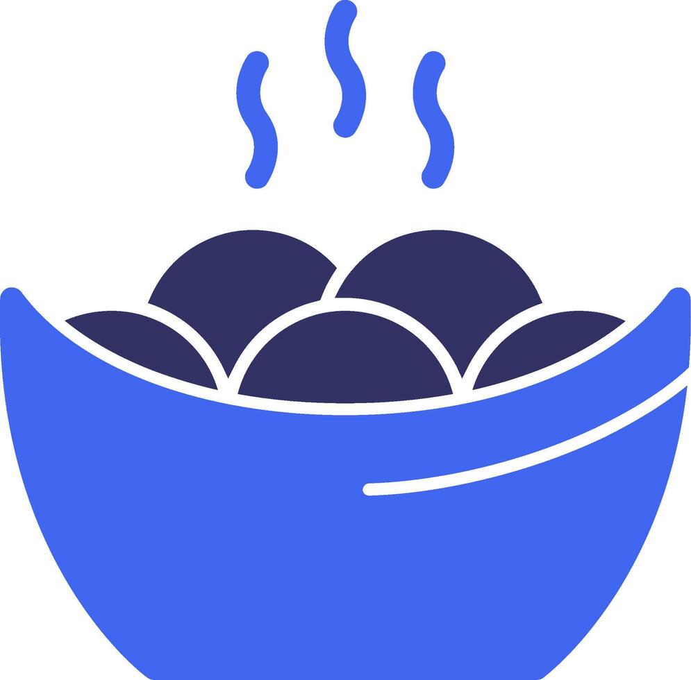 Yuanxiao Solid Two Color Icon vector