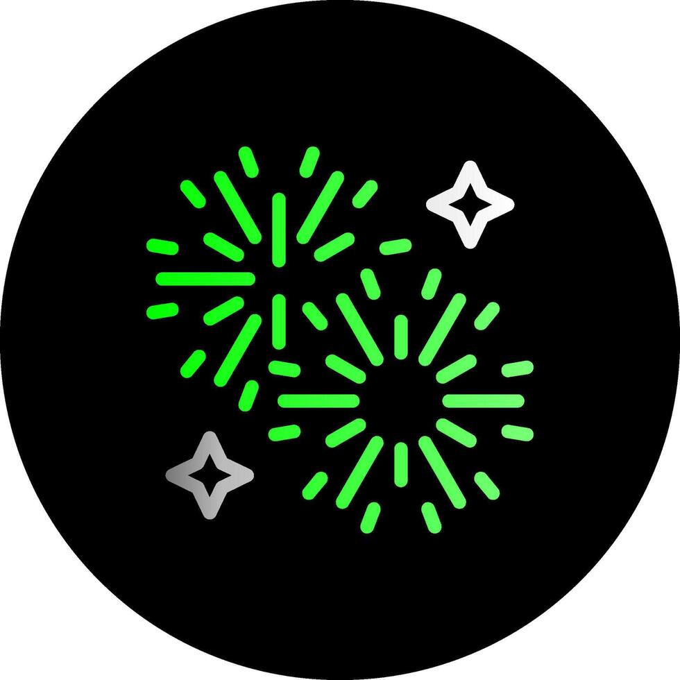 Firework Display Dual Gradient Circle Icon vector