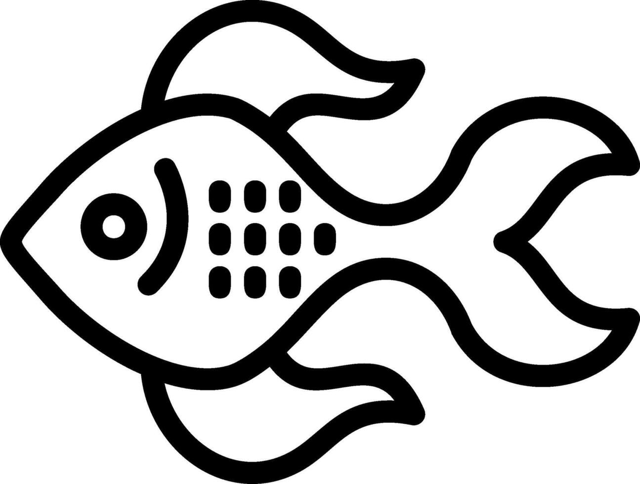 Goldfish Line Icon vector