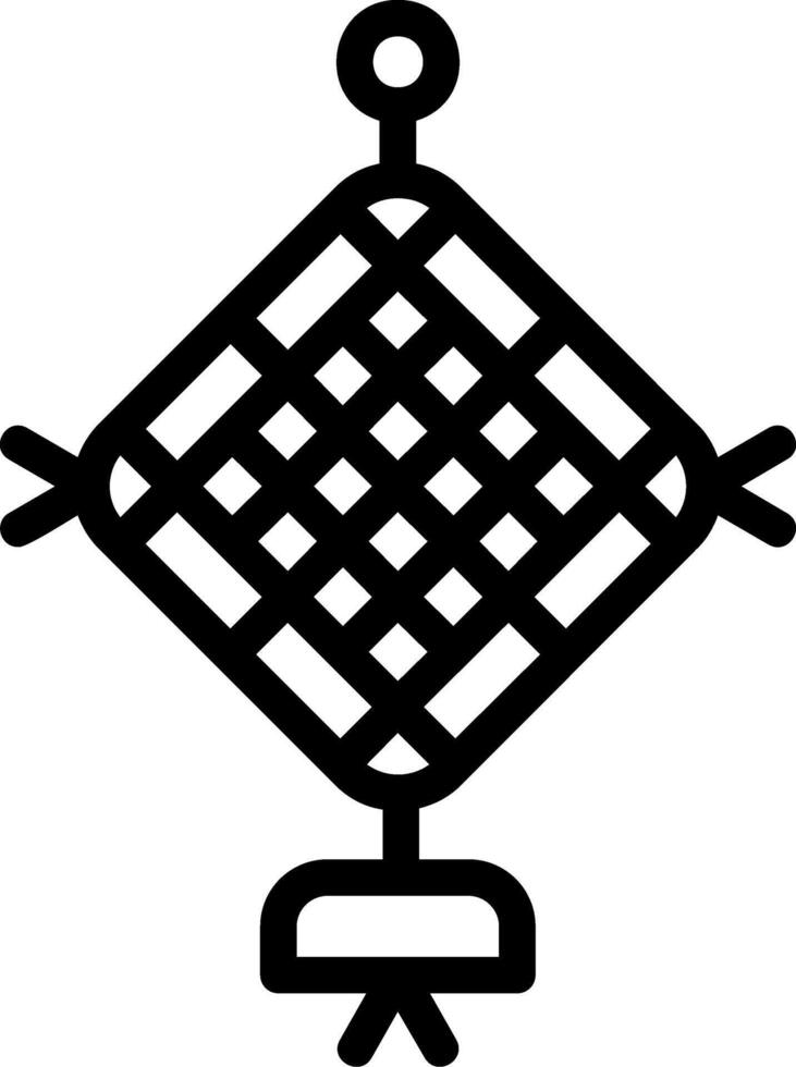 Red Tassel Line Icon vector