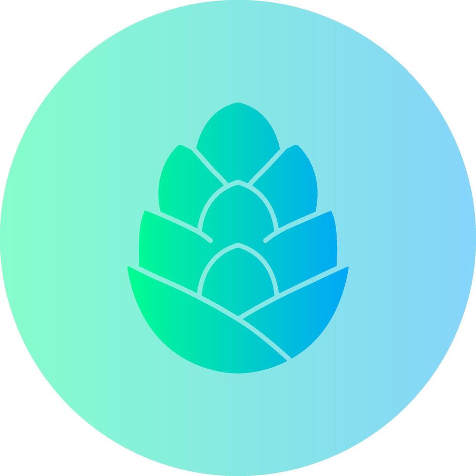 Pine Cone Gradient Circle Icon vector