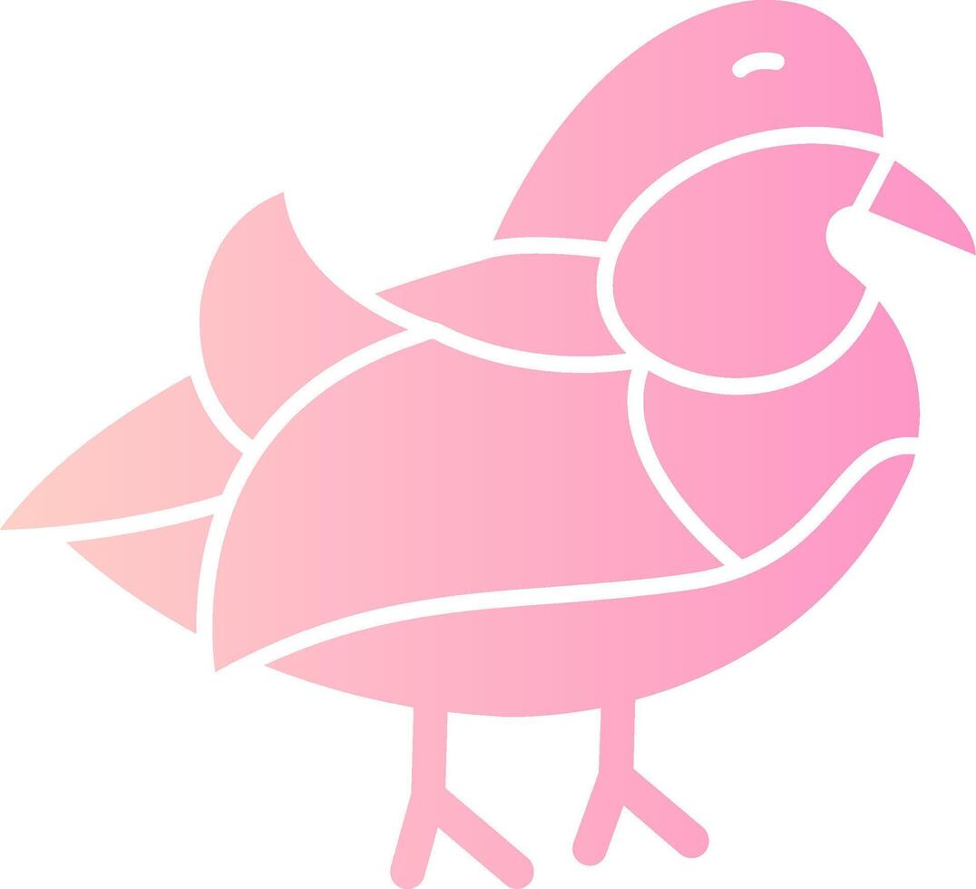 Mandarin Duck Solid Multi Gradient Icon vector