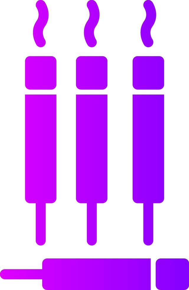 Joss Stick Solid Multi Gradient Icon vector