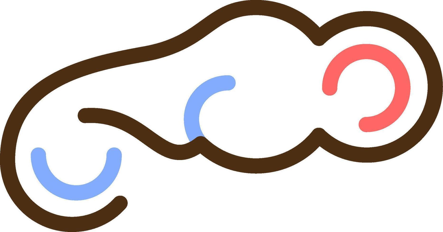 Auspicious Cloud Color Filled Icon vector