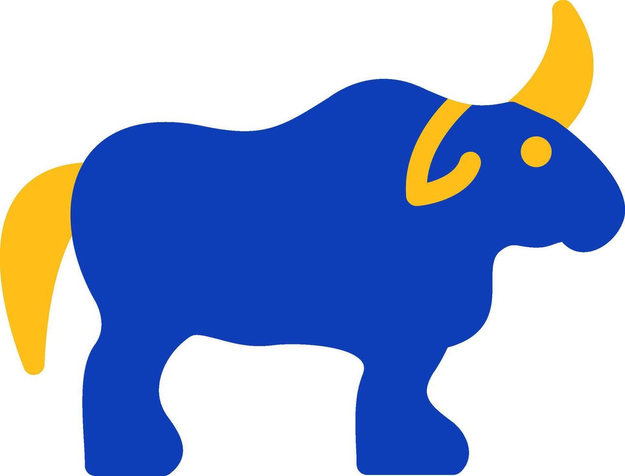 Year of the Ox Flat Two color Icon vector