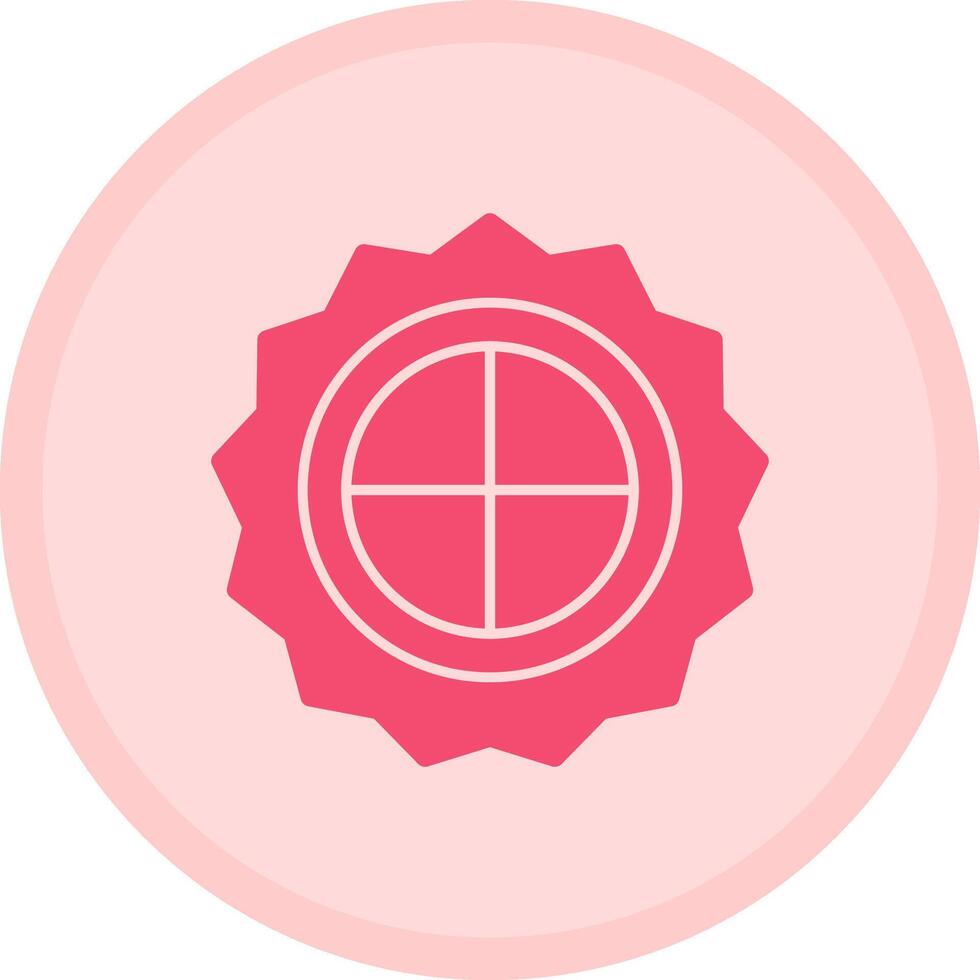 Moon Cake Multicolor Circle Icon vector