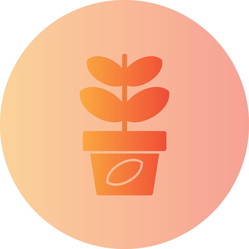 Jade Plant Gradient Circle Icon vector