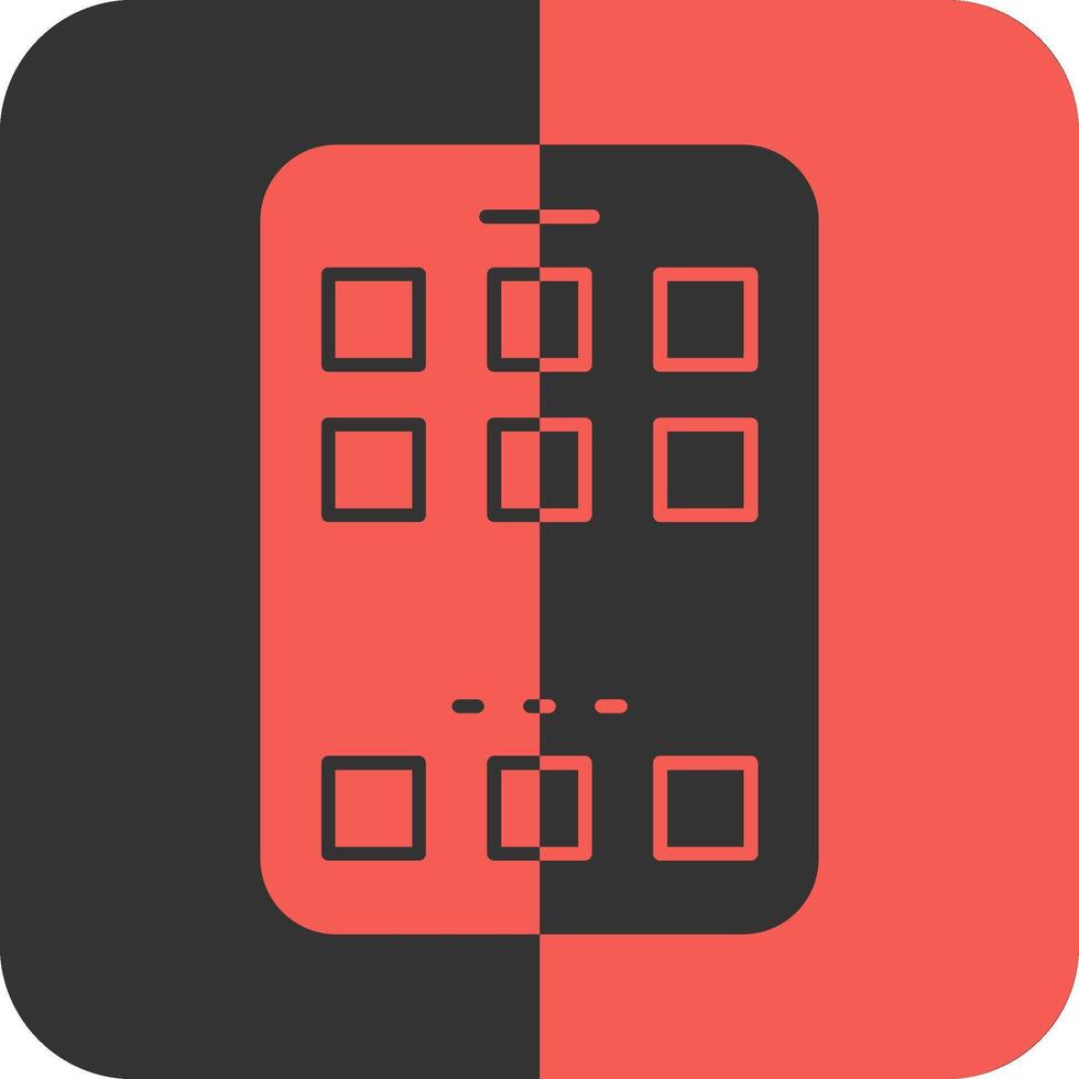 Home Red Inverse Icon vector