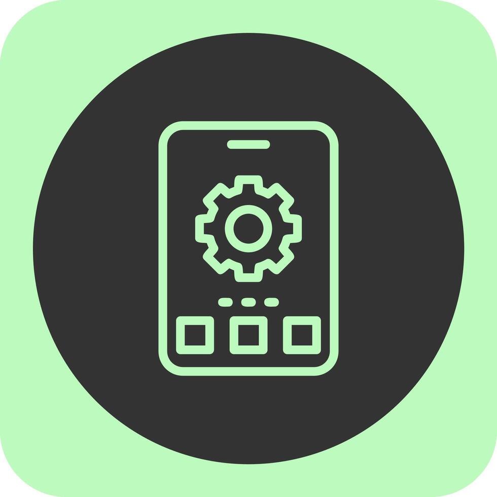 Settings Linear Round Icon vector