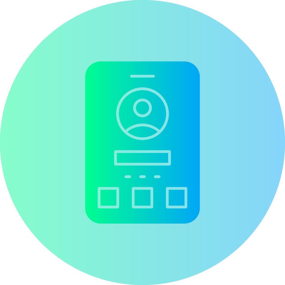 User Gradient Circle Icon vector