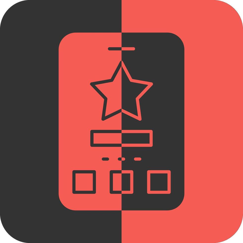 Star Red Inverse Icon vector