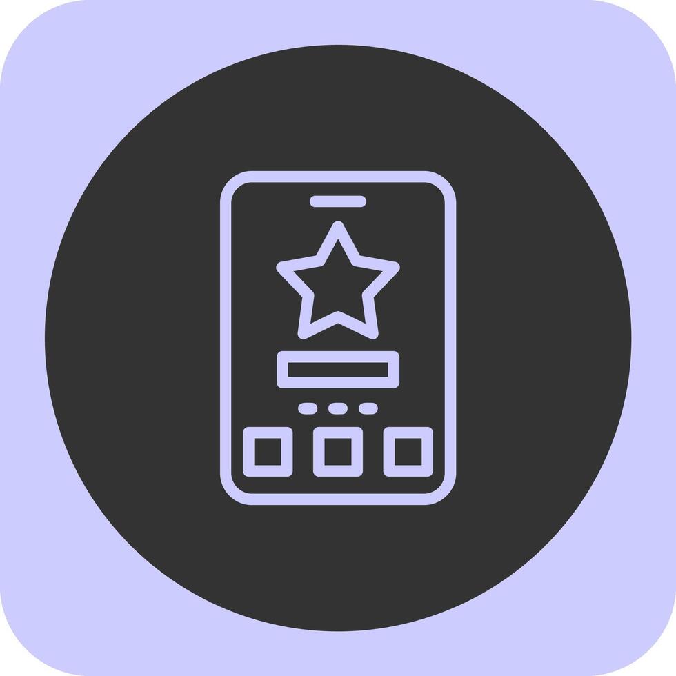 Star Linear Round Icon vector