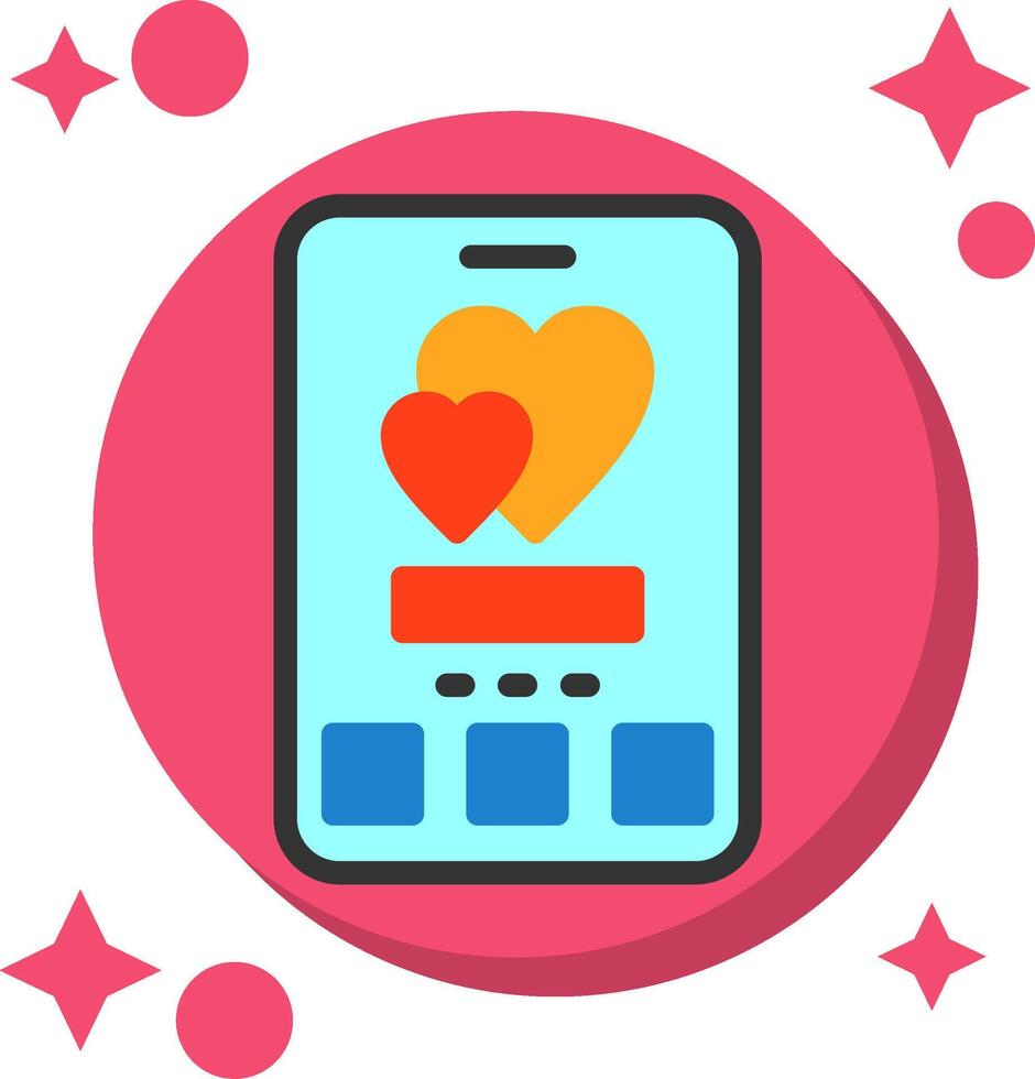 Heart Tailed Color Icon vector